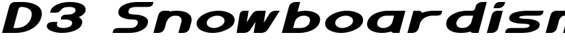 D3 Snowboardism Regular font