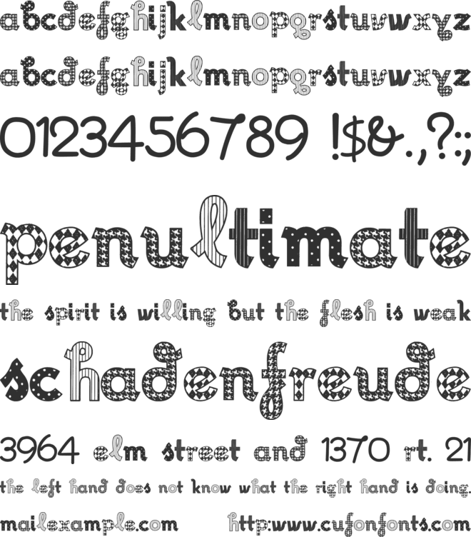 No Mystery font preview