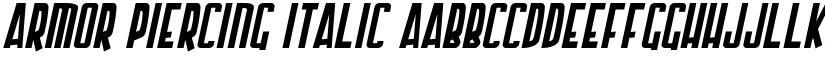 Armor Piercing Italic font