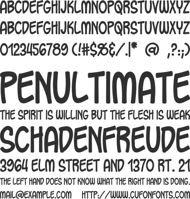 Oh Crud BB font preview