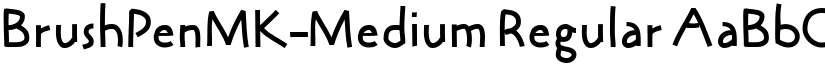 BrushPenMK-Medium Regular font