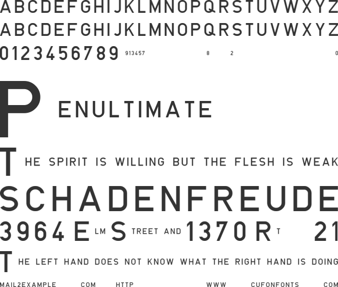 Blockschrift für Flugzeuge font preview