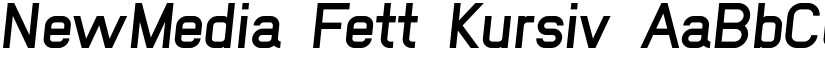 NewMedia Fett Kursiv font