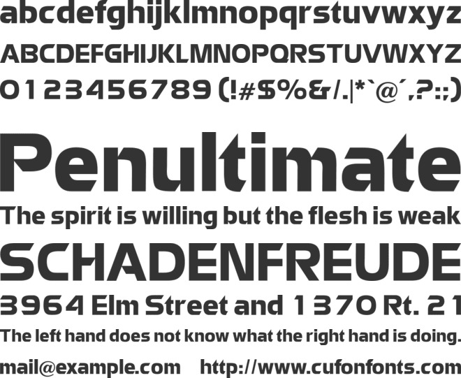 Watford font preview