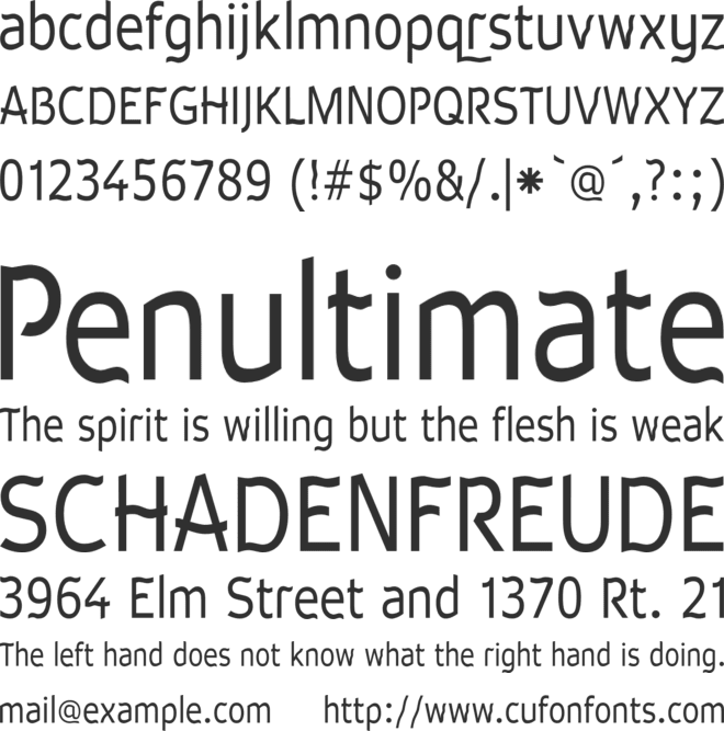 Waverley font preview