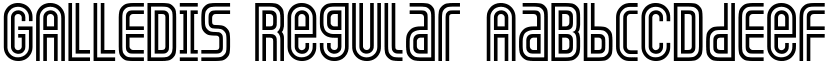 GALLEDIS Regular font