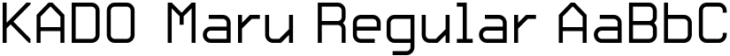 KADO_Maru Regular font