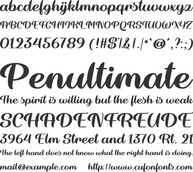 Wake The Warrior font preview