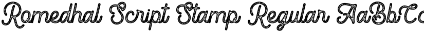 Romedhal Script Stamp Regular font