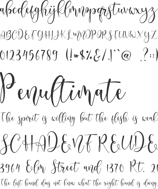 delisha font preview