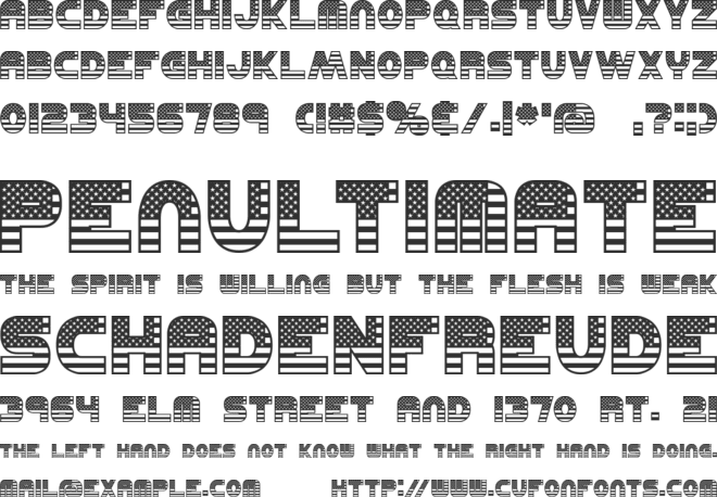 United BRK font preview