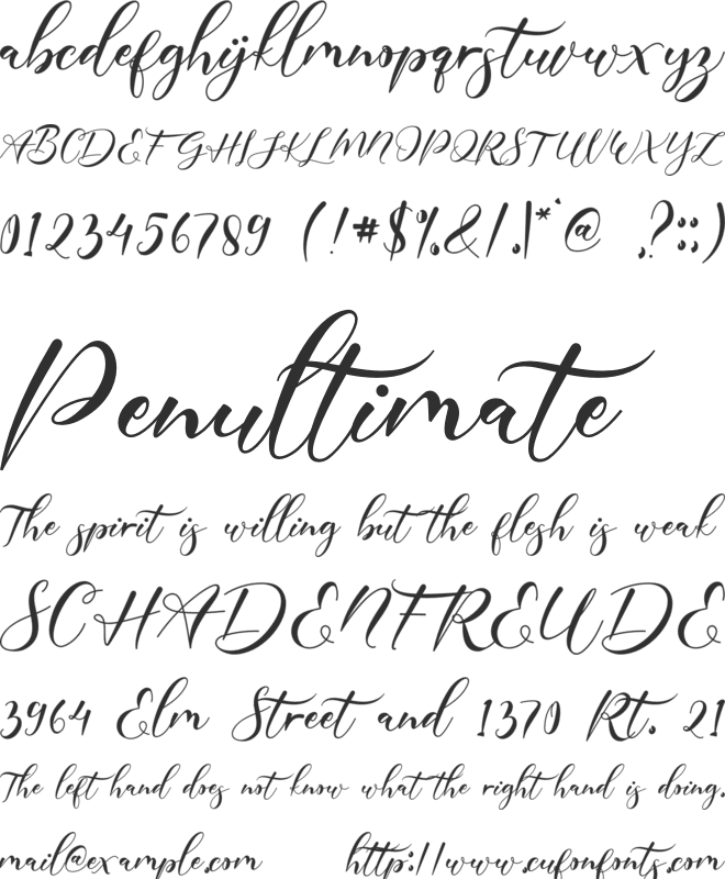 Poppy Shower font preview