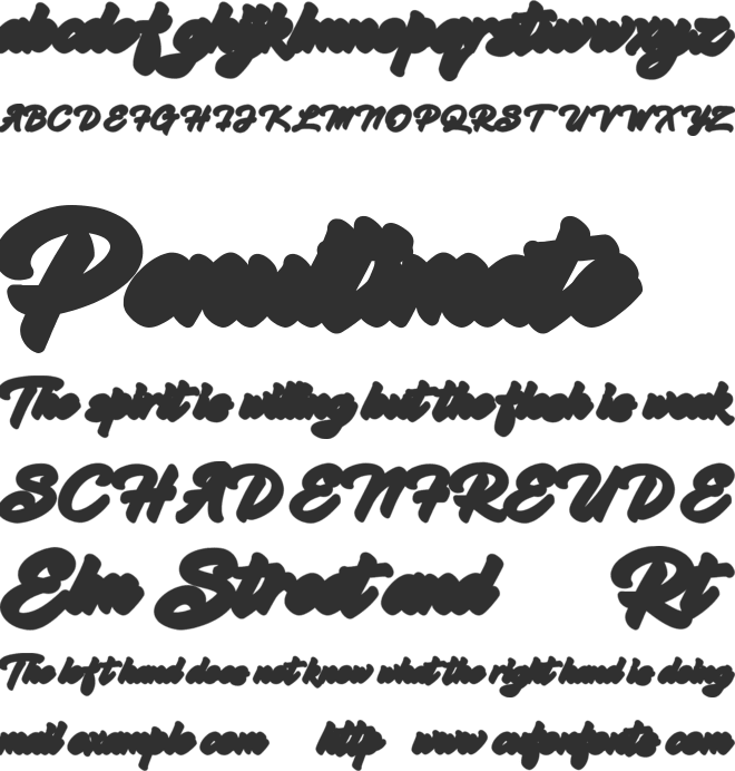 Hadsut Extruded font preview