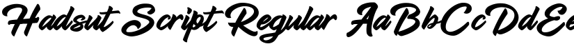 Hadsut Script Regular font