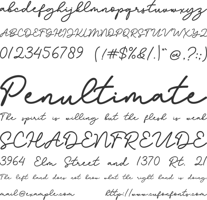 Bathilda font preview