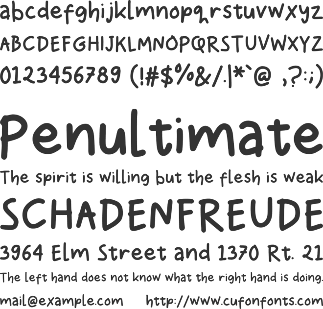 Gempita font preview
