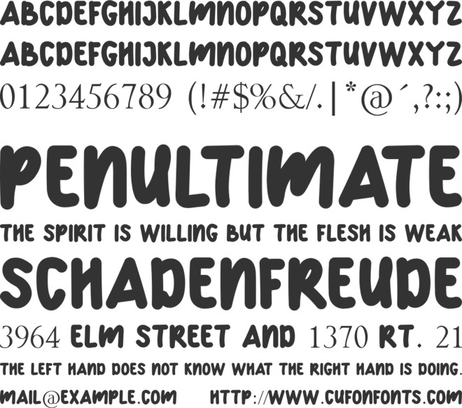 BENITO font preview