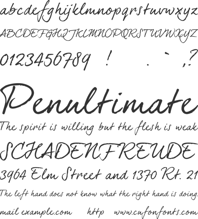 dearJoe 7 TRIAL font preview