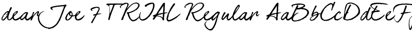 dearJoe 7 TRIAL Regular font