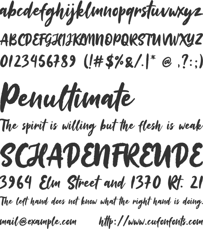 Sinestta font preview