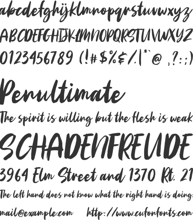 Aggitha font preview