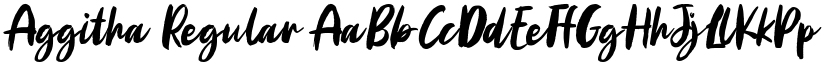 Aggitha Regular font