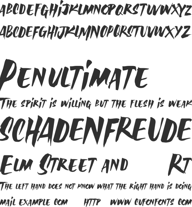 AvailaBrush font preview