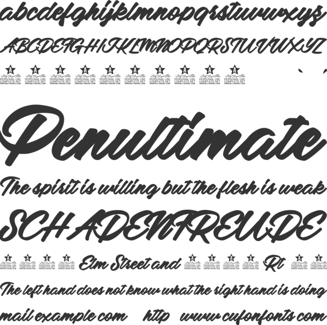 Adalgisa Personal Use font preview