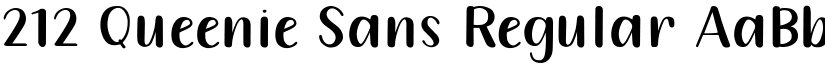 212 Queenie Sans Regular font