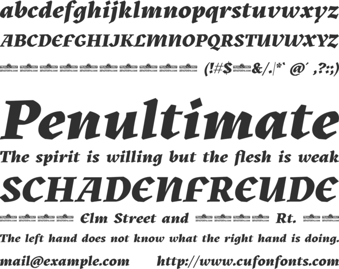 Kitsch Trial font preview