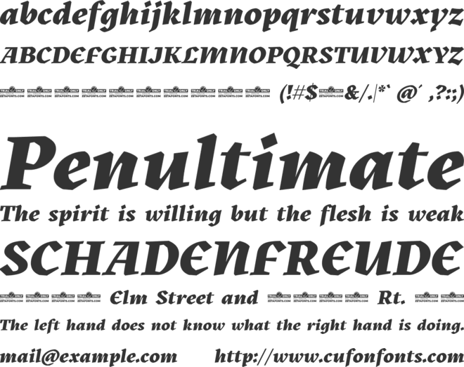 Kitsch Trial font preview