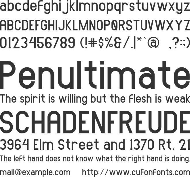 AMORICA SANS font preview