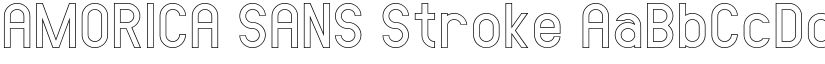 AMORICA SANS Stroke font