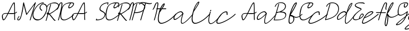 AMORICA SCRIPT Italic font
