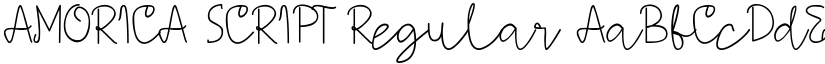AMORICA SCRIPT Regular font