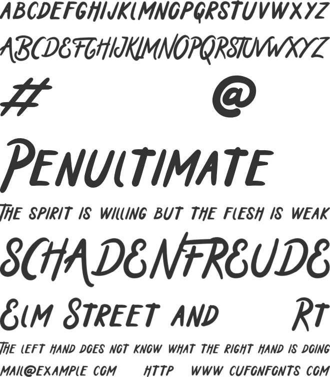 Holiday In Monday font preview