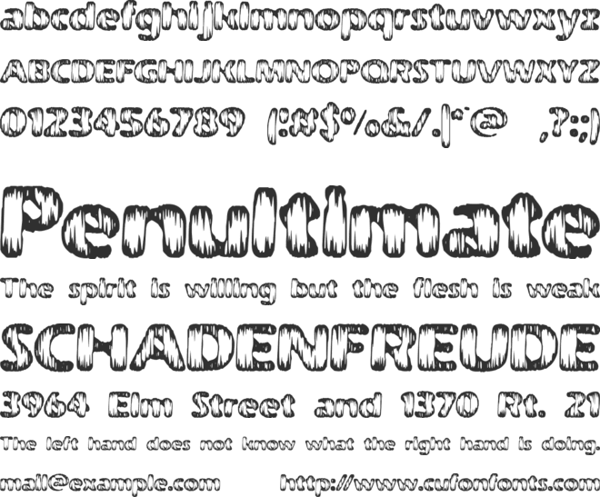 Weathered BRK font preview