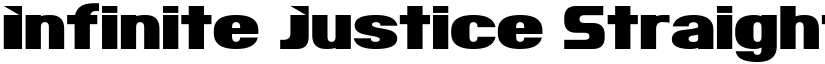 Infinite Justice Straight Regular font