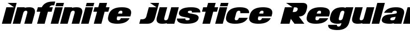 Infinite Justice Regular font