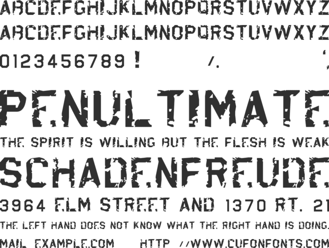 United Federation of Planets. font preview