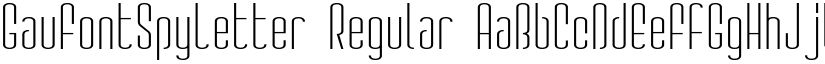 GauFontSpyLetter Regular font