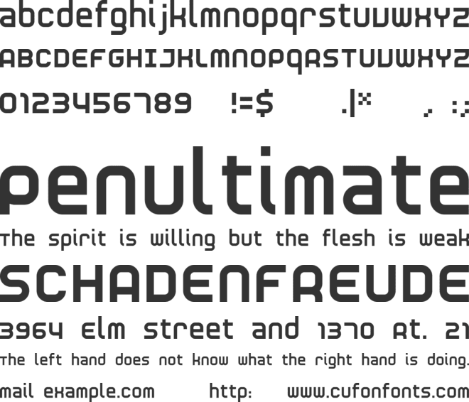 RNS  SERIAL font preview