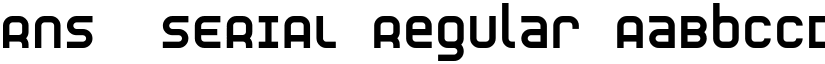 RNS  SERIAL Regular font