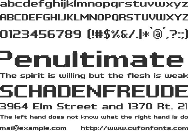 PF Tempesta Seven Extended font preview