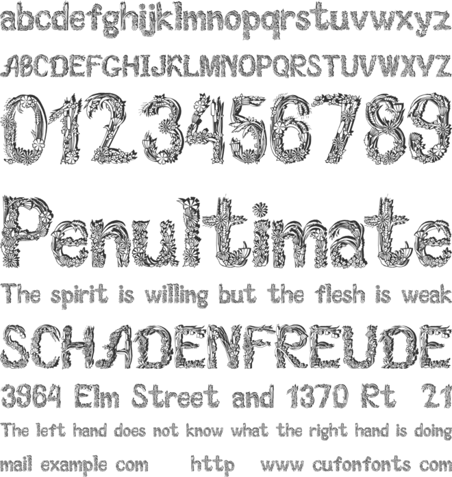 Florabet font preview