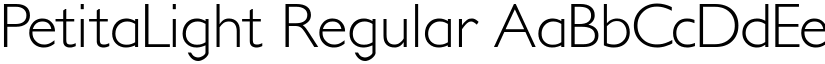 PetitaLight Regular font