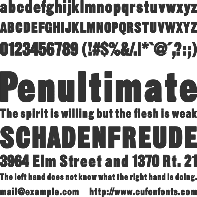 SansThirteenBlack font preview