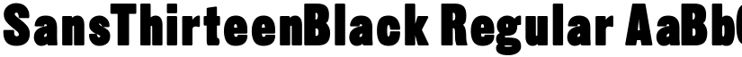 SansThirteenBlack Regular font