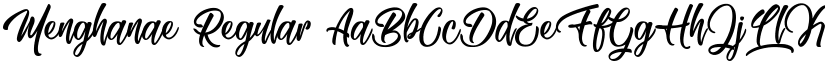 Menghanae Regular font