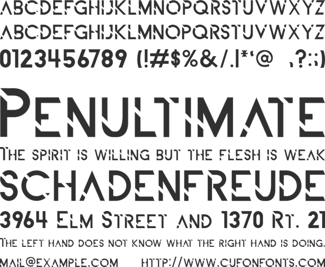ALDITH font preview